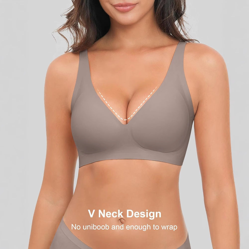 No Steel Ring Gathering Bra Seamless